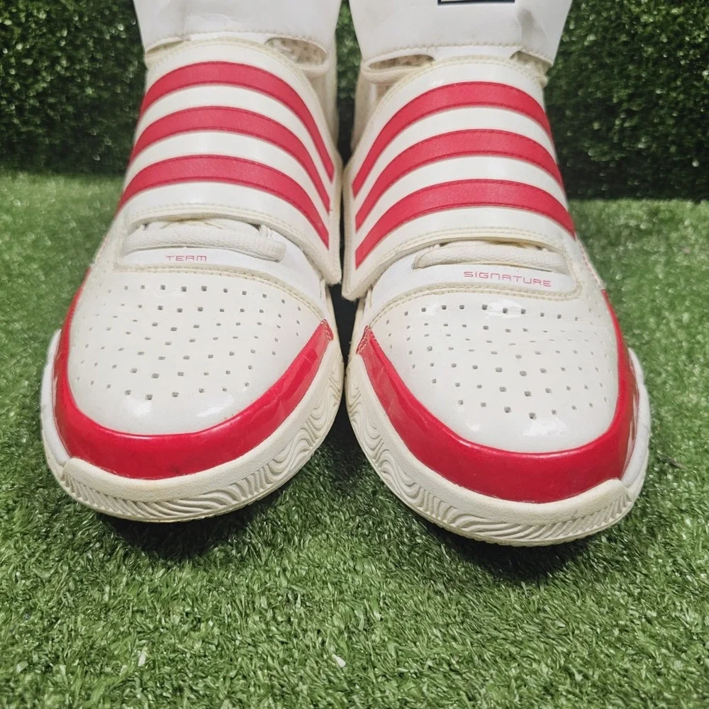 Adidas TS Bounce Commander Team White Red Athletic Basketball Sneakers Mens 11.5